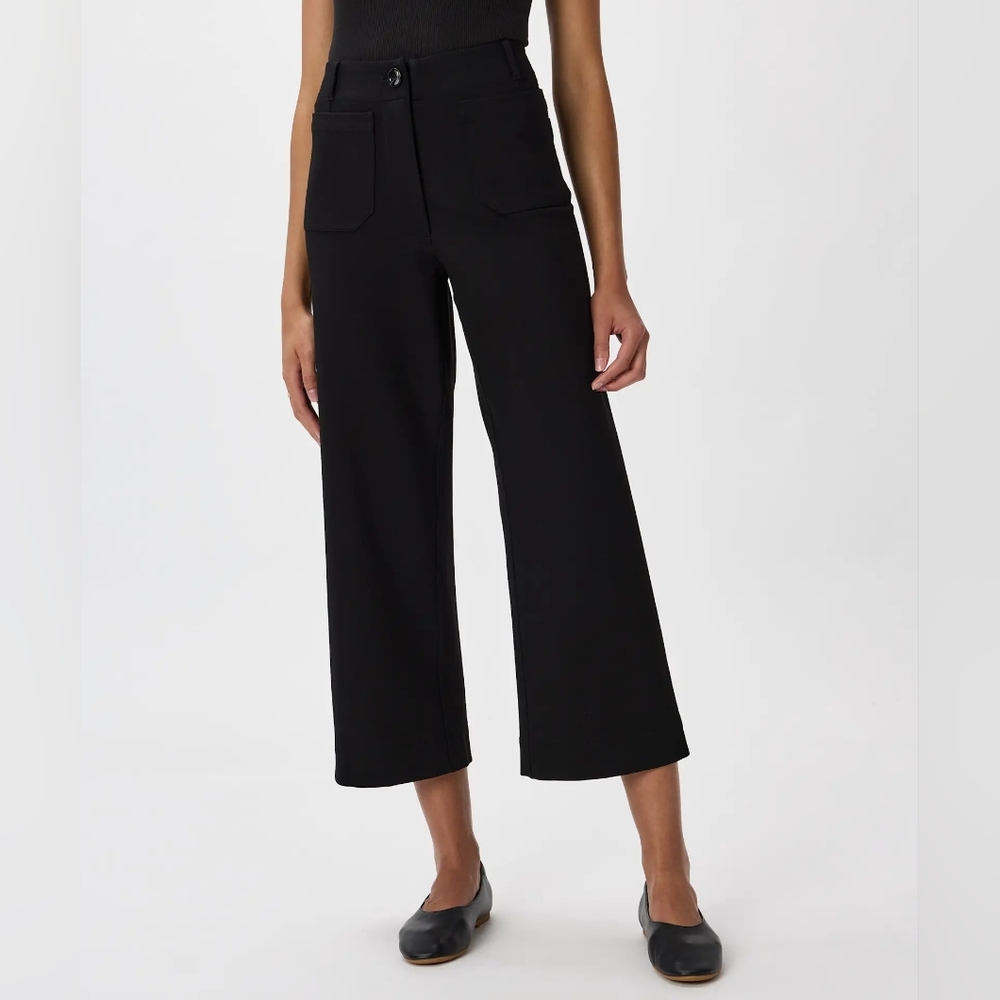 Quince NWT Ultra-Stretch Ponte Cropped Wide Leg Pants Size 12
